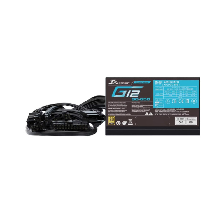 Fonte Seasonic G12 GC-650W 80+ Gold