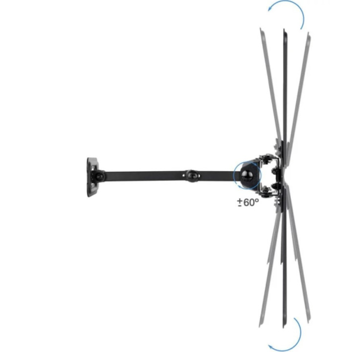 Suporte de Parede Tooq Tilt e Giratório 13" a 55" 67-275 mm Max. 25kg
