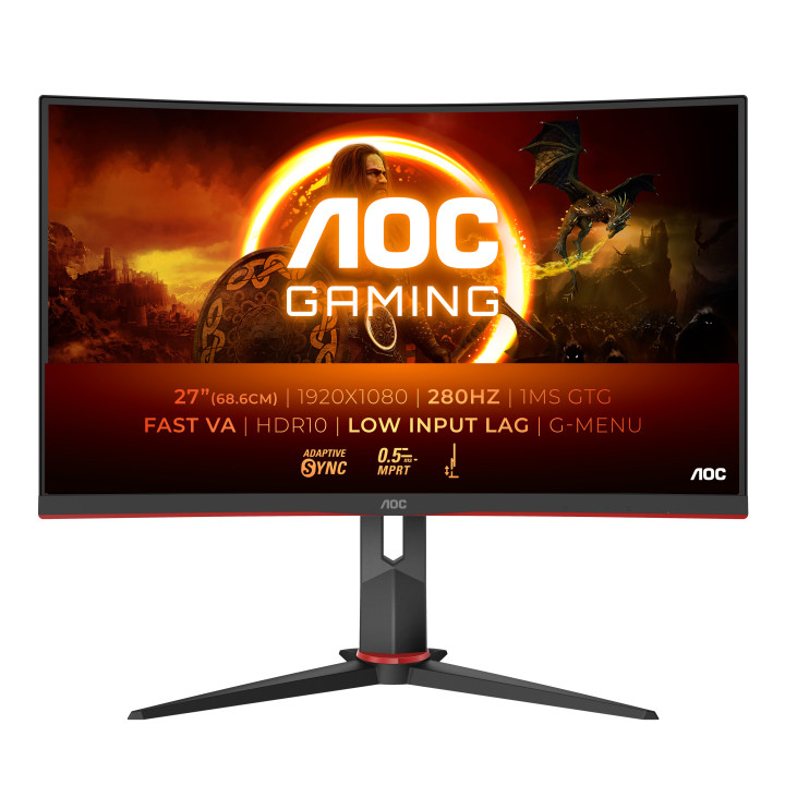 AOC G2 C27G2Z3 BK monitor de ecrã 68,6 cm (27") 1920 x 1080 pixels Full HD LED Preto, Vermelho