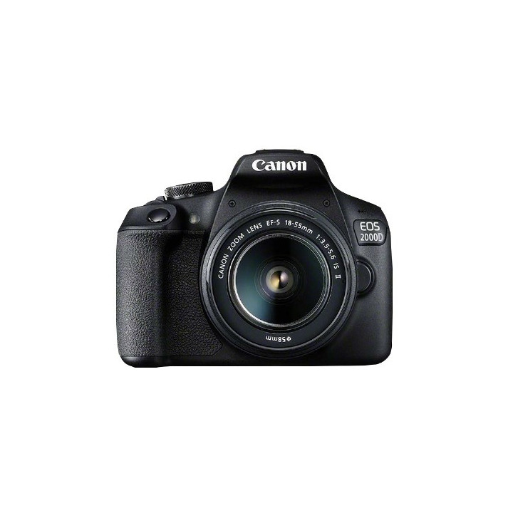 Canon EOS 2000D BK 18-55 IS II EU26 Kit câmara SLR 24,1 MP CMOS 6000 x 4000 pixels Preto