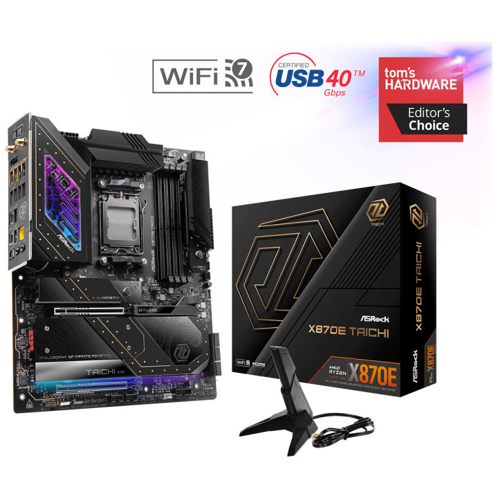 Motherboard Asrock X870E Taichi AMD X870E AM5 ATX extensível