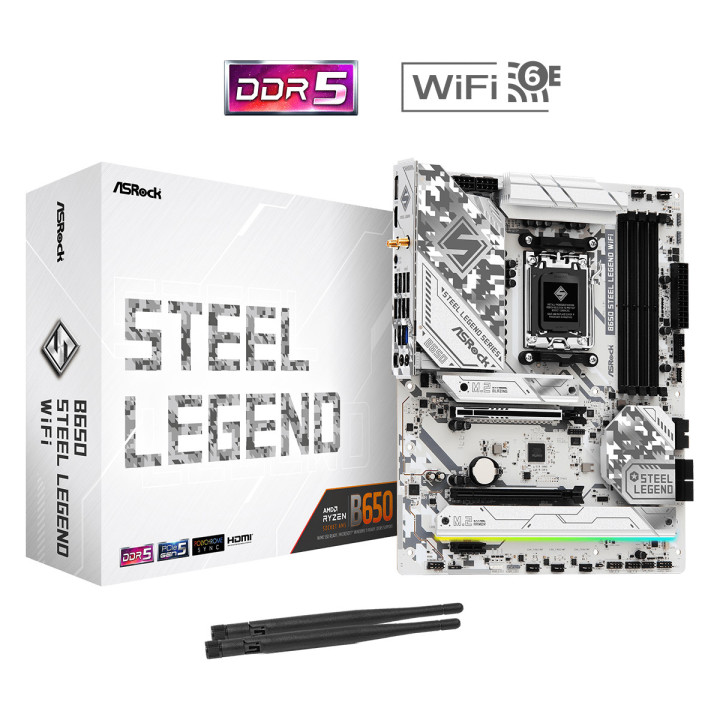 Motherboard Asrock B650 Steel Legend WiFi AMD B650 AM5 ATX