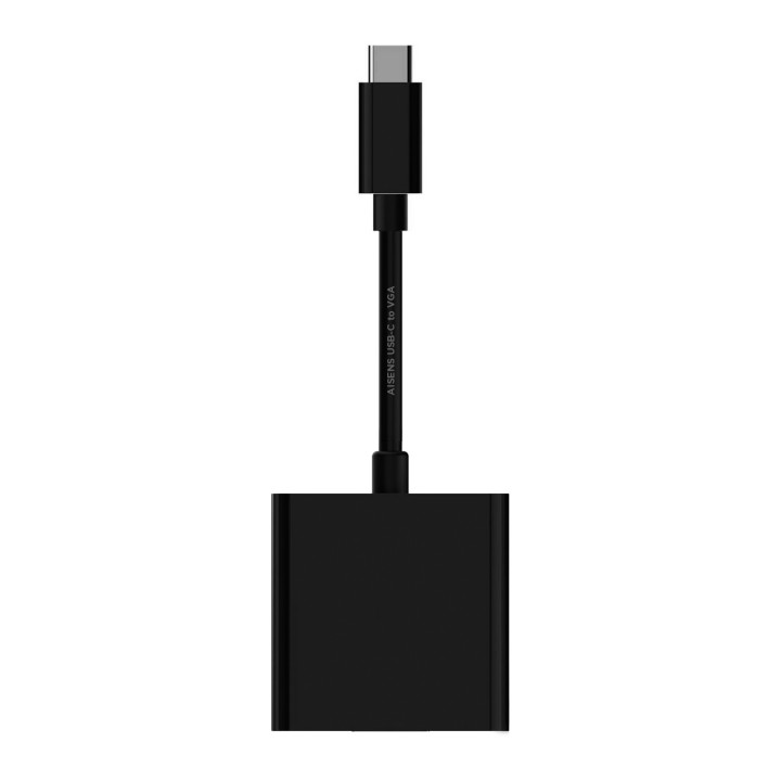 AISENS A109-0347 adaptador de cabo de vídeo 0,15 m VGA (D-Sub) USB Type-C Preto