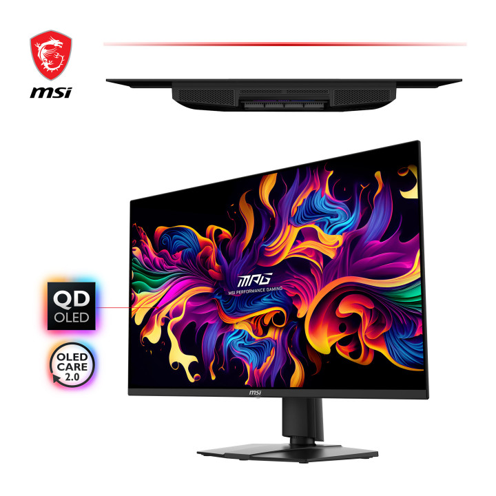 MSI MPG 271QRXDE QD-OLED monitor de ecrã 67,3 cm (26.5") 2560 x 1440 pixels Wide Quad HD Preto