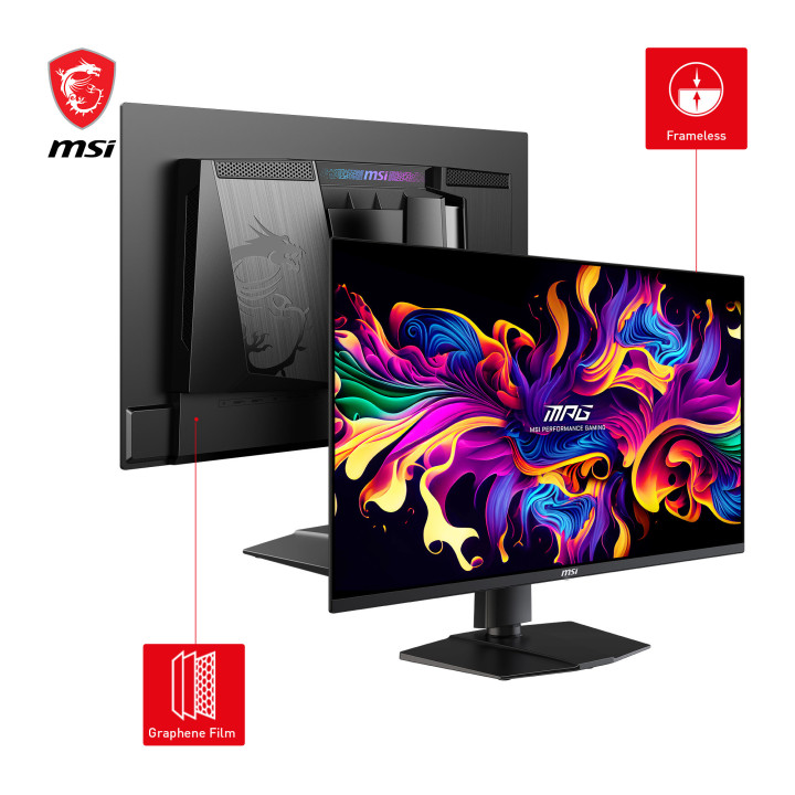 MSI MPG 271QRXDE QD-OLED monitor de ecrã 67,3 cm (26.5") 2560 x 1440 pixels Wide Quad HD Preto