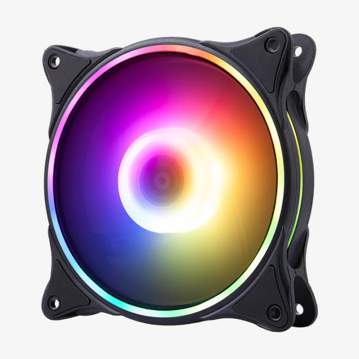 Hiditec N18 ARGB Caixa de computador Ventoinha 12 cm Preto