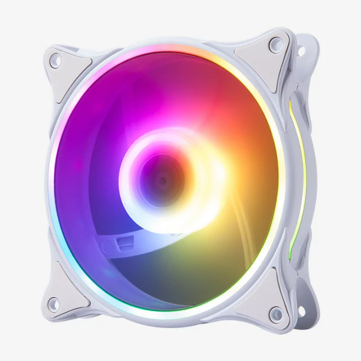 Hiditec N18 ARGB Caixa de computador Ventoinha 12 cm Branco