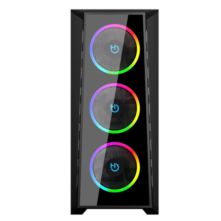 Caixa EATX Hiditec MH12 Glass ARGB USB-C Preta