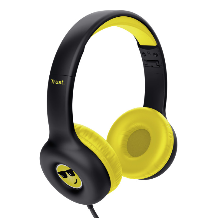 Trust Nouna Auscultadores Com fios Fita de cabeça Chamadas Música Preto, Amarelo