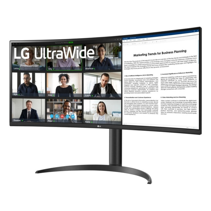 LG 34WR55QK-B monitor de ecrã 86,4 cm (34") 3440 x 1440 pixels Wide Quad HD Preto
