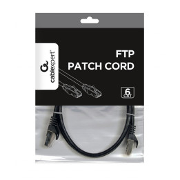 Cabo de rede Gembird Cat6 F/UTP (FTP) 1m Preto