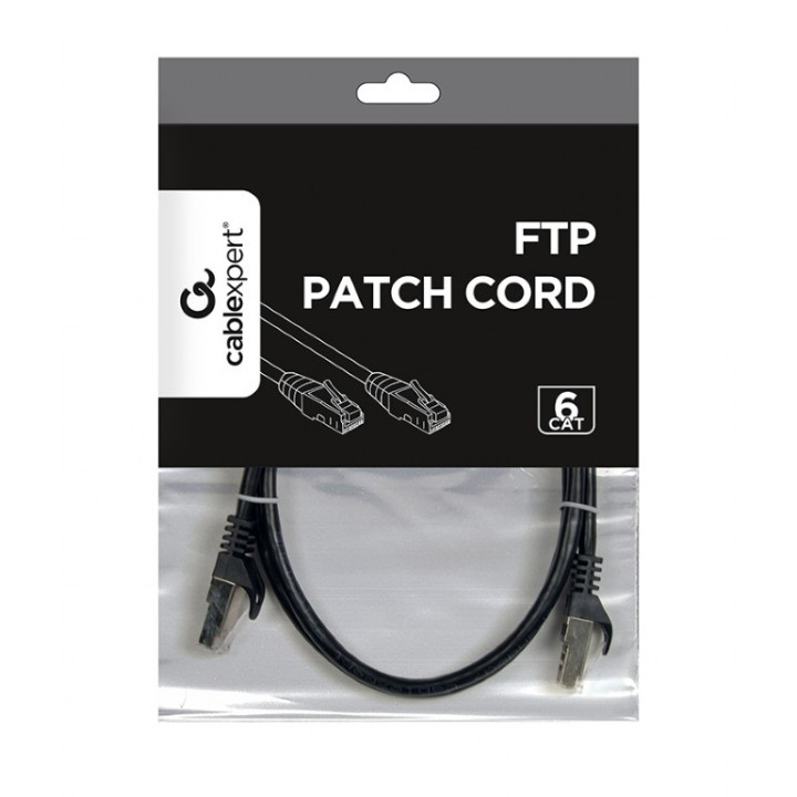 Cabo de rede Gembird Cat6 F/UTP (FTP) 1m Preto