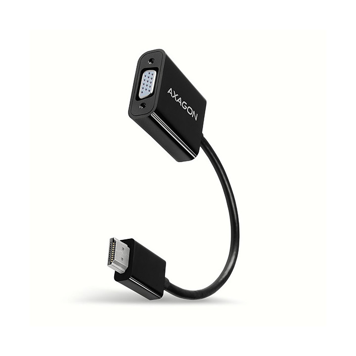 Axagon RVH-VGN adaptador de cabo de vídeo 0,15 m HDMI Type A (Standard) VGA (D-Sub) Preto