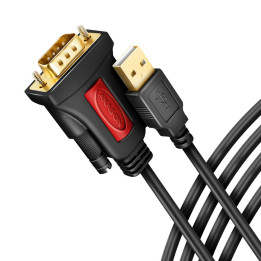 Axagon ADS-1PSN USB-A 2.0 - serial RS-232 DB9-M Prolific adapter cable 1.5m - Adapter - Digital Daten cabo de série Preto 1,5 m