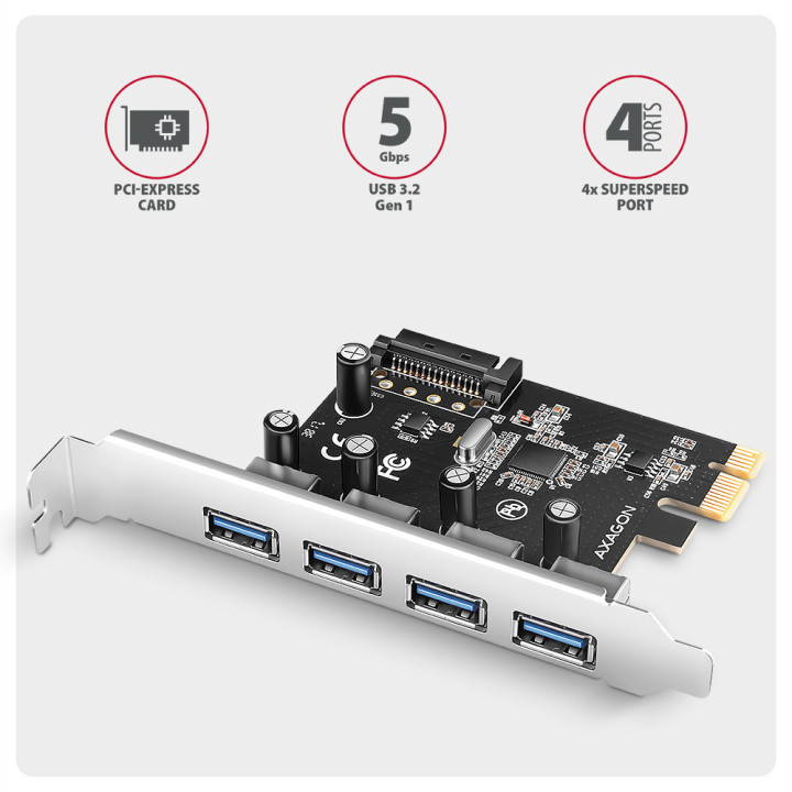 Axagon PCEU-430RS placa adaptador de interface Interno USB 3.2 Gen 1 (3.1 Gen 1)