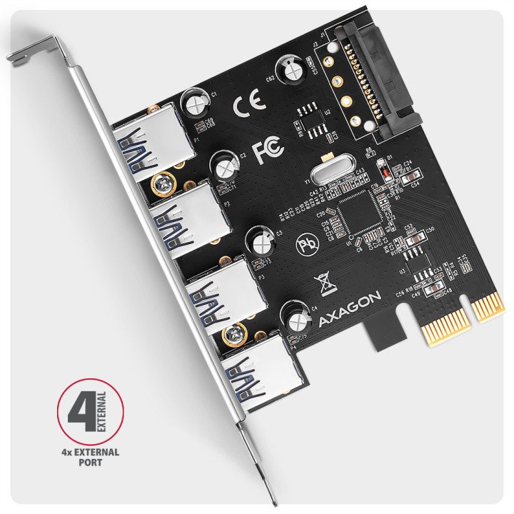 Axagon PCEU-430RS placa adaptador de interface Interno USB 3.2 Gen 1 (3.1 Gen 1)