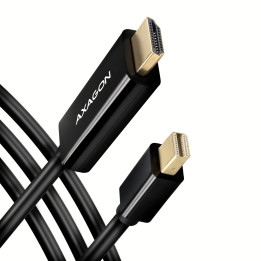 Axagon RVDM-HI14C2 Mini-DisplayPort zu HDMI Adapterkabel 4K 30 Hz 180 cm lang - Kabel - Digital Display Video 1,8 m Mini