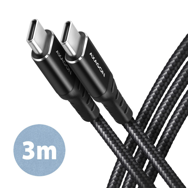 Axagon BUCM-CM30AB cabo USB USB 2.0 3 m USB C Preto