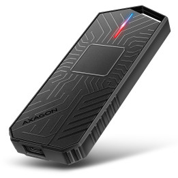 Axagon EEM2-GAM, USB-C 10Gbps - NVMe & SATA SSD GAME M.2 box, bezšroubkový Compartimento SSD Preto