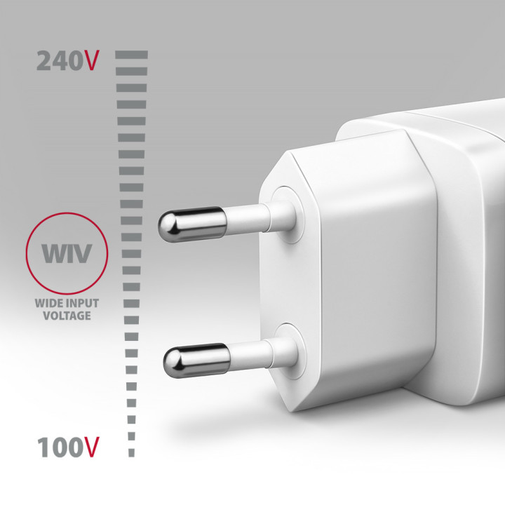 Axagon ACU-PD30W wall charger 1x QC3.0 AFC FCP PD type-C 30W white Telemóvel, Smartphone, Smartwatch, Tablet, Universal Branco