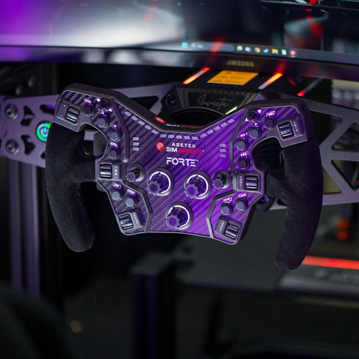 Volante para Buttonplate Asetek SimSports Camurça