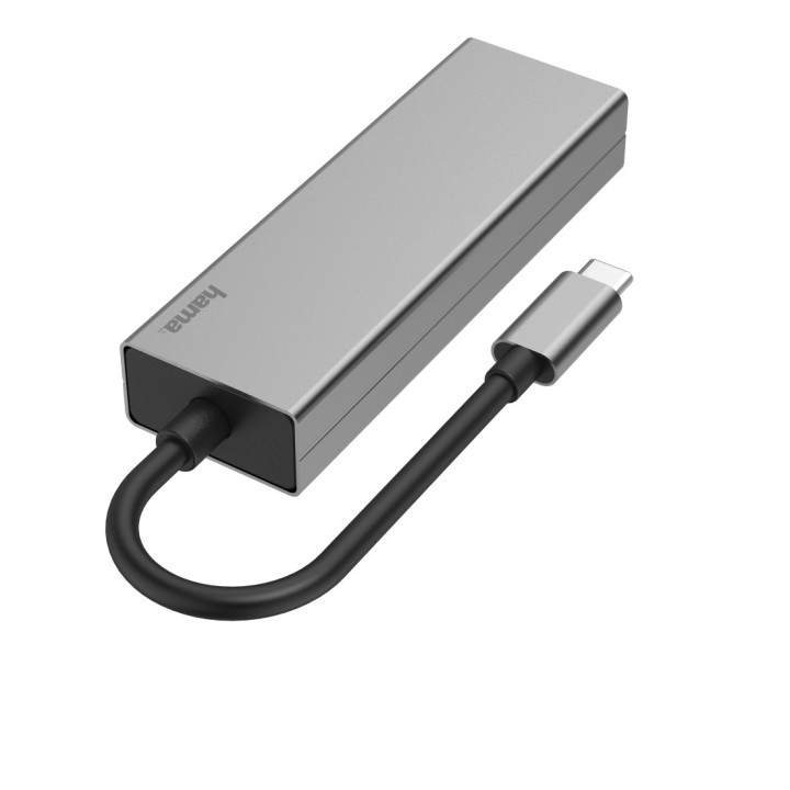 Hama 00200108 base & duplicador de portas USB 3.2 Gen 1 (3.1 Gen 1) Type-C Cinzento