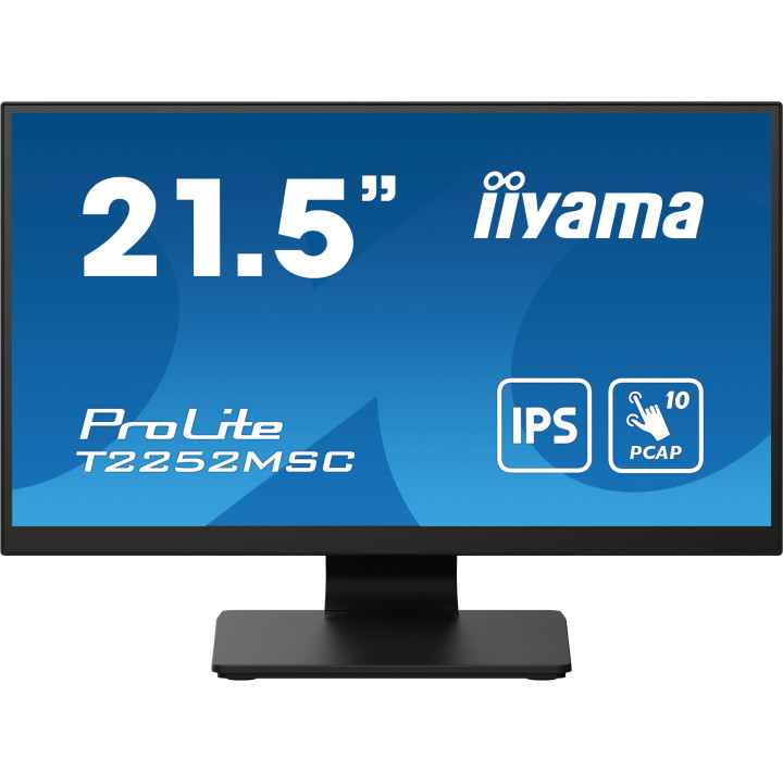 iiyama ProLite T2252MSC-B2AG monitor de ecrã 54,6 cm (21.5") 1920 x 1080 pixels Full HD LCD Ecrã táctil Preto