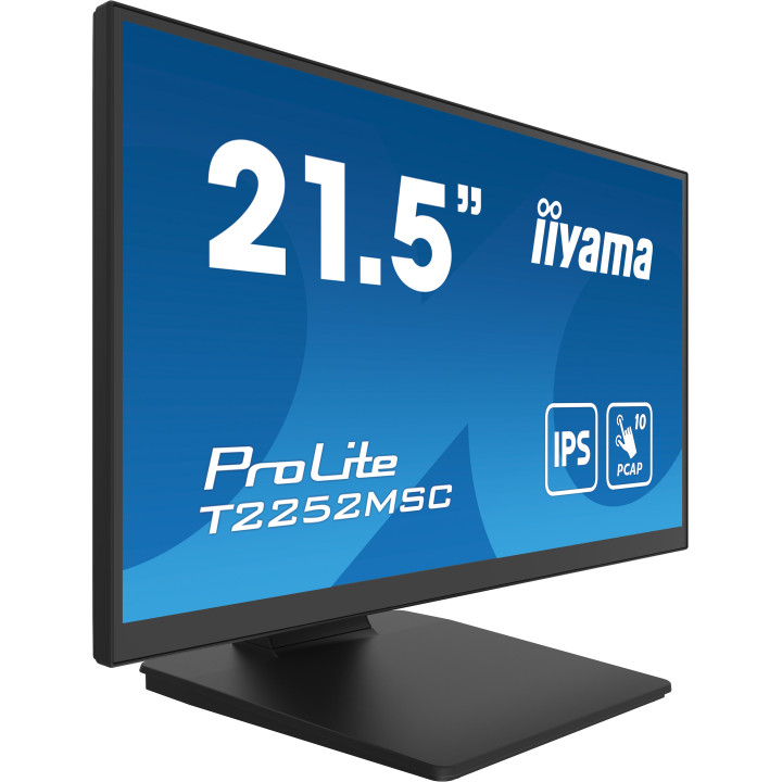iiyama ProLite T2252MSC-B2AG monitor de ecrã 54,6 cm (21.5") 1920 x 1080 pixels Full HD LCD Ecrã táctil Preto