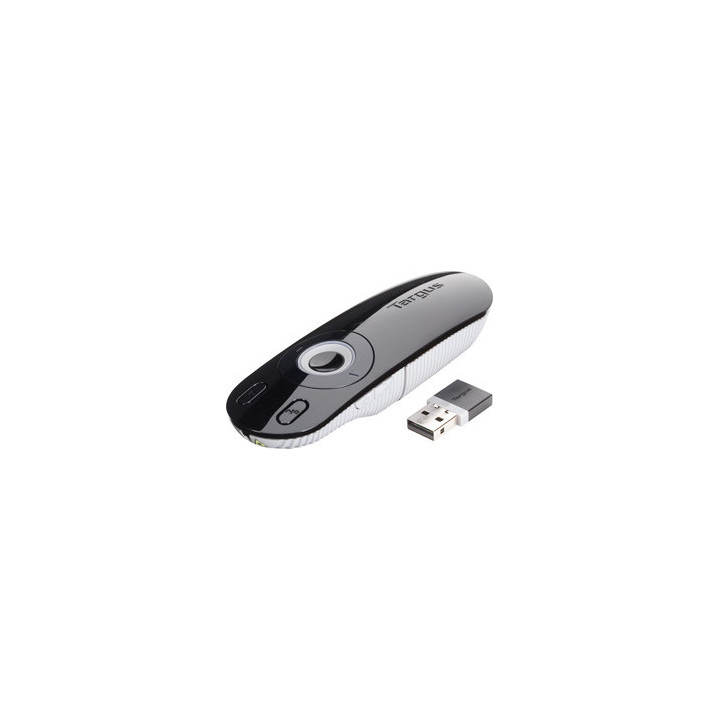 Targus Laser Presentation Remote comando para apresentações Preto, Cinzento