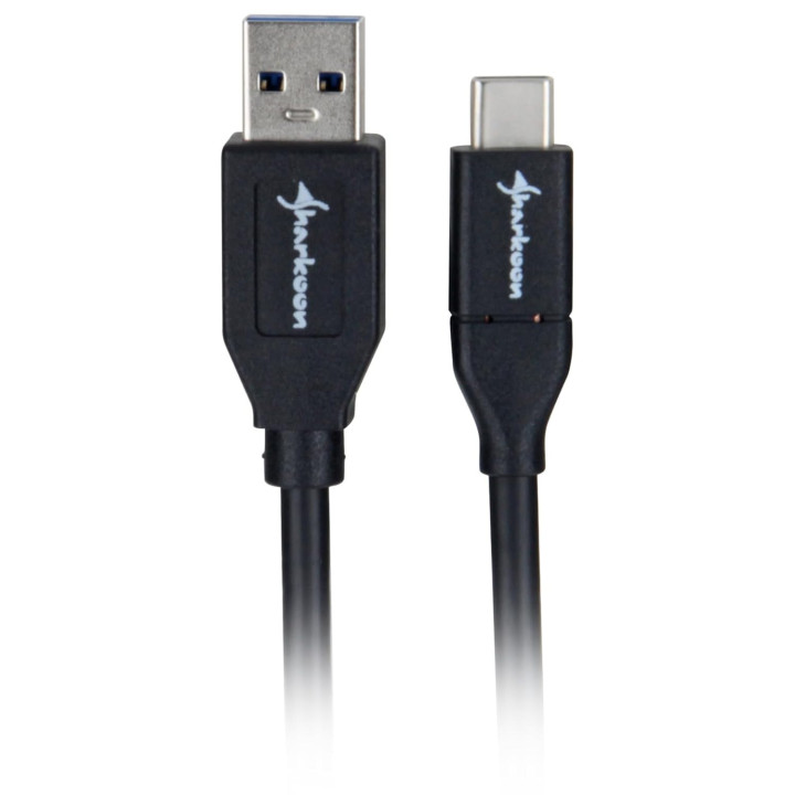 Cabo Sharkoon USB 3.2 (Gen. 2) A Macho p/ USB-C Macho 1m Preto