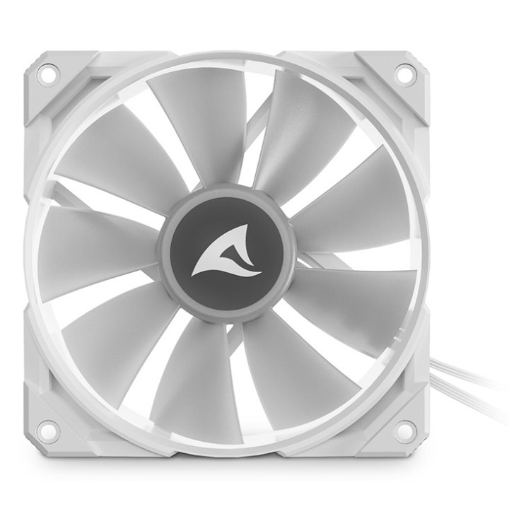 Sharkoon F50 Caixa de computador Ventoinha 12 cm Cinzento, Branco