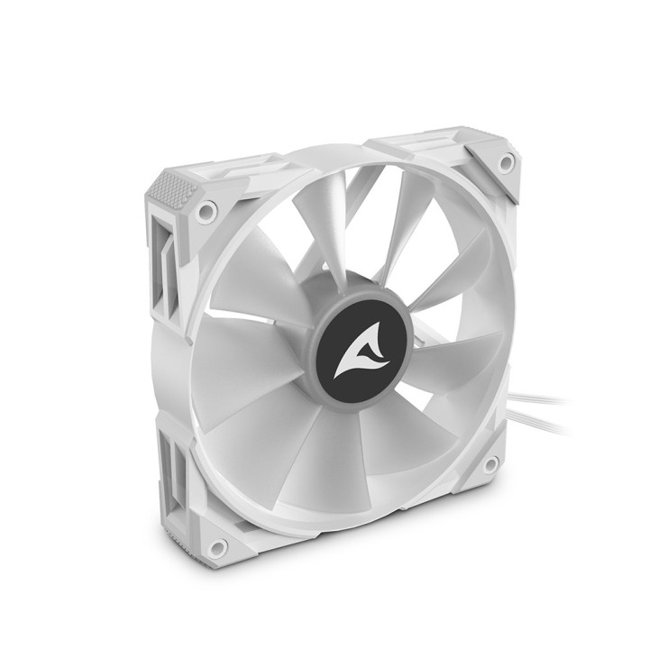 Sharkoon F50 Caixa de computador Ventoinha 12 cm Cinzento, Branco
