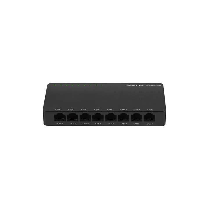 Lanberg DSP2-1008-12V switch de rede Não-gerido Gigabit Ethernet (10 100 1000) Preto