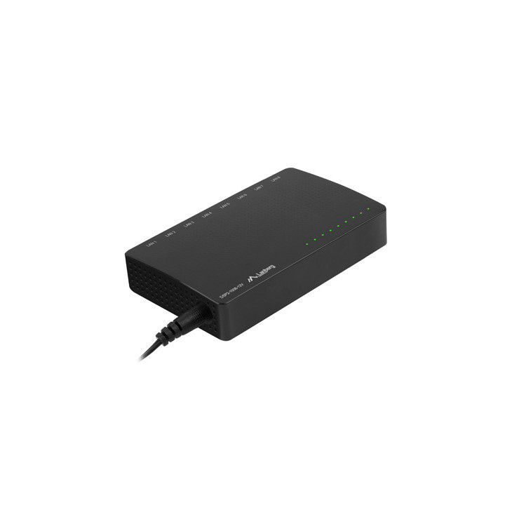 Lanberg DSP2-1008-12V switch de rede Não-gerido Gigabit Ethernet (10 100 1000) Preto