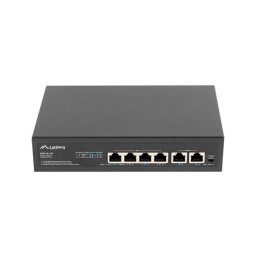 Lanberg RSFE-4P-2FE-60 switch de rede Não-gerido Fast Ethernet (10 100) Power over Ethernet (PoE) 1U Preto