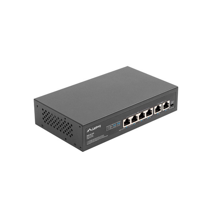 Lanberg RSFE-4P-2FE-60 switch de rede Não-gerido Fast Ethernet (10 100) Power over Ethernet (PoE) 1U Preto