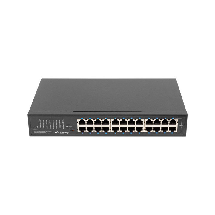 Lanberg RSGE-24 switch de rede Não-gerido Gigabit Ethernet (10 100 1000) 1U Preto