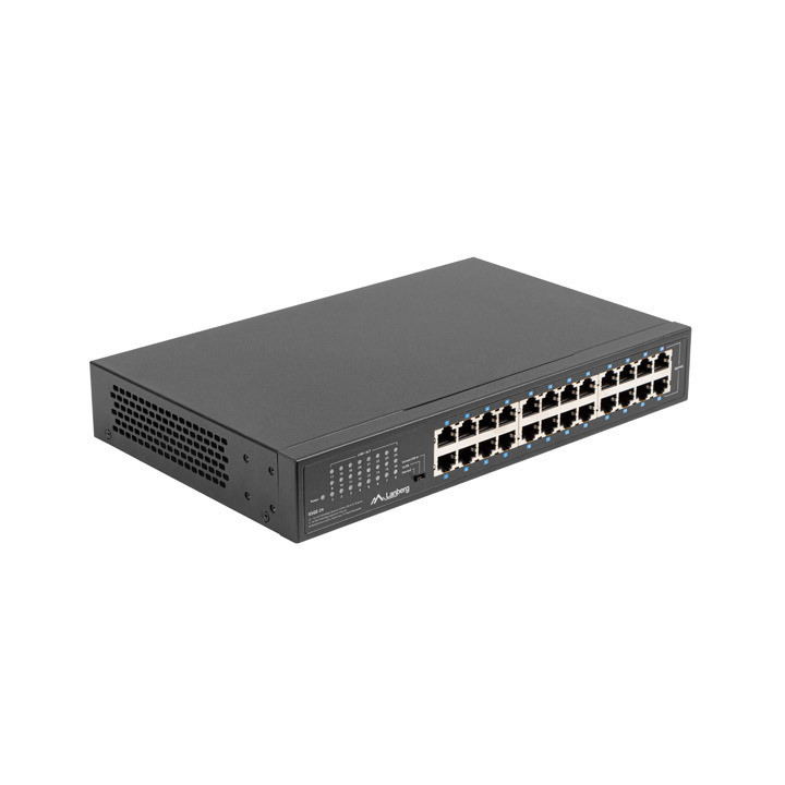 Lanberg RSGE-24 switch de rede Não-gerido Gigabit Ethernet (10 100 1000) 1U Preto