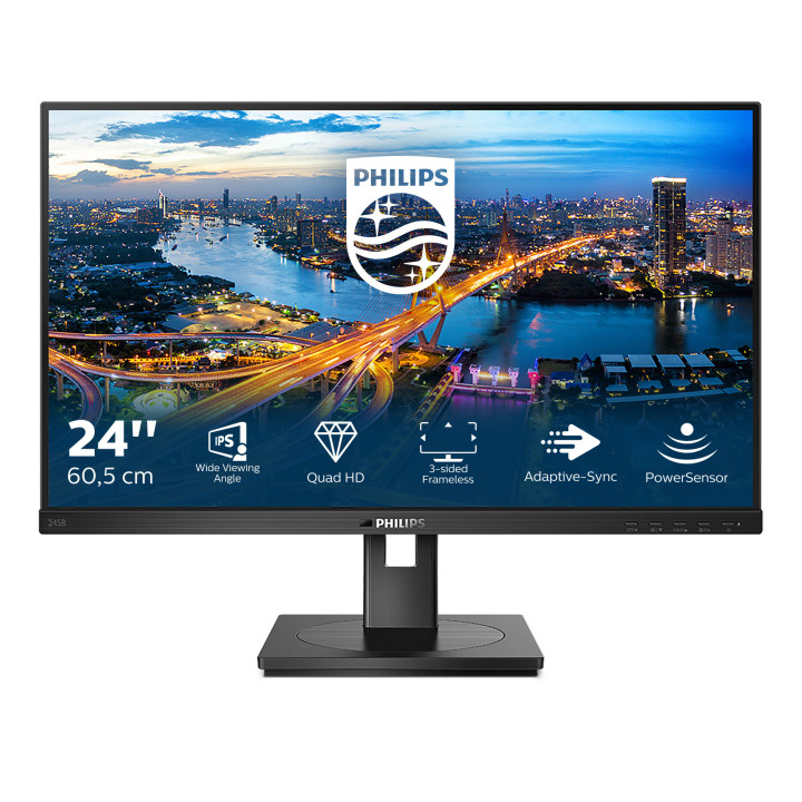 Philips B Line 245B1 00 LED display 60,5 cm (23.8") 2560 x 1440 pixels Quad HD Preto