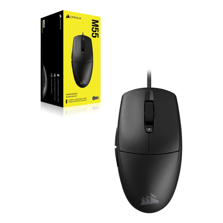 Corsair M55 rato Jogos Mão direita USB Type-A Ótico 16000 DPI