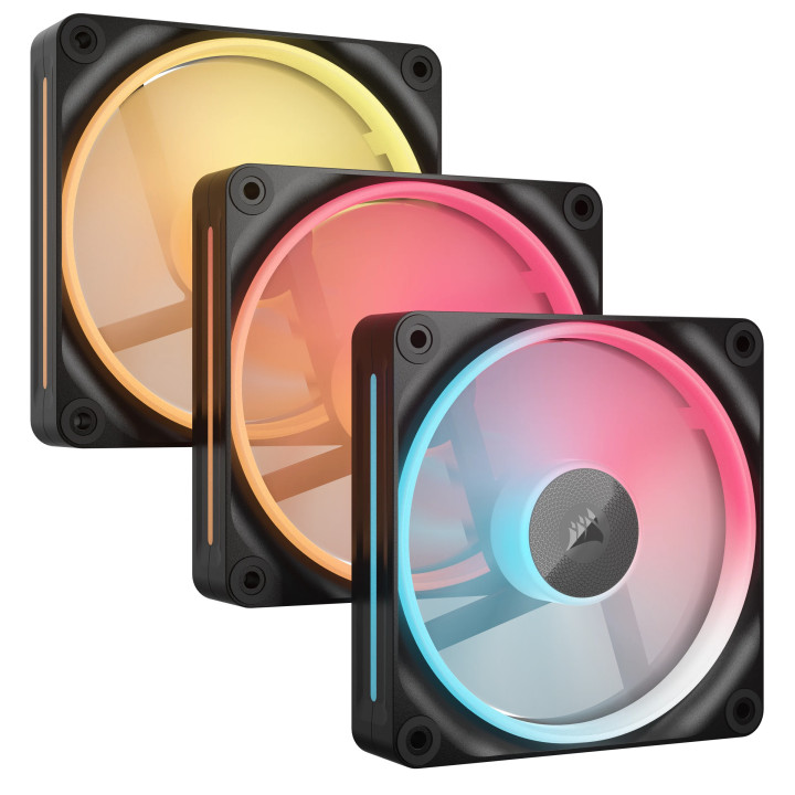 Corsair iCUE LINK LX120-R RGB Caixa de computador Ventoinha 12 cm Preto 3 unidade(s)