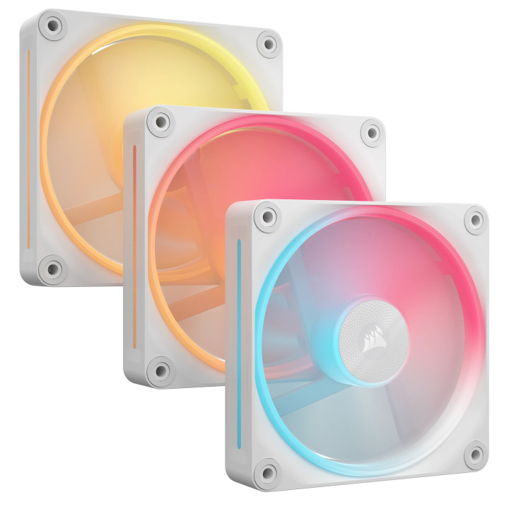 Corsair iCUE LINK LX120-R RGB Caixa de computador Ventoinha 12 cm Branco 3 unidade(s)