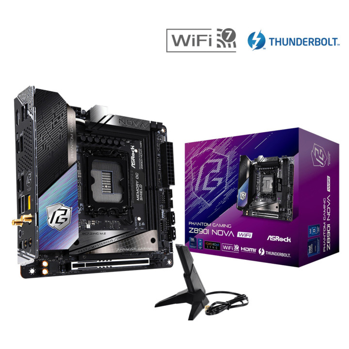 Motherboard Asrock Phantom Gaming Z890I Nova WiFi Intel Z890 LGA 1851