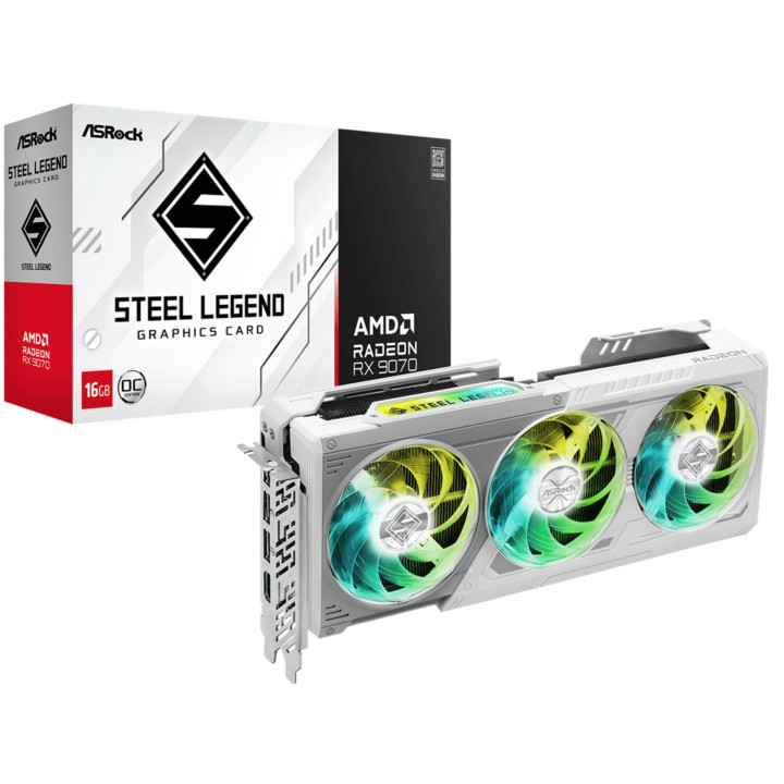 Gráfica Asrock AMD Radeon™ RX 9070 Steel Legend 16GB OC