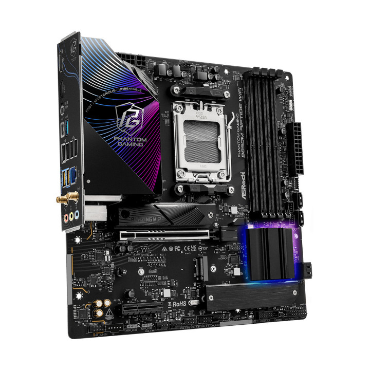 Asrock Phantom Gaming B850M Riptide WiFi AMD B850 Ranhura AM5 micro ATX