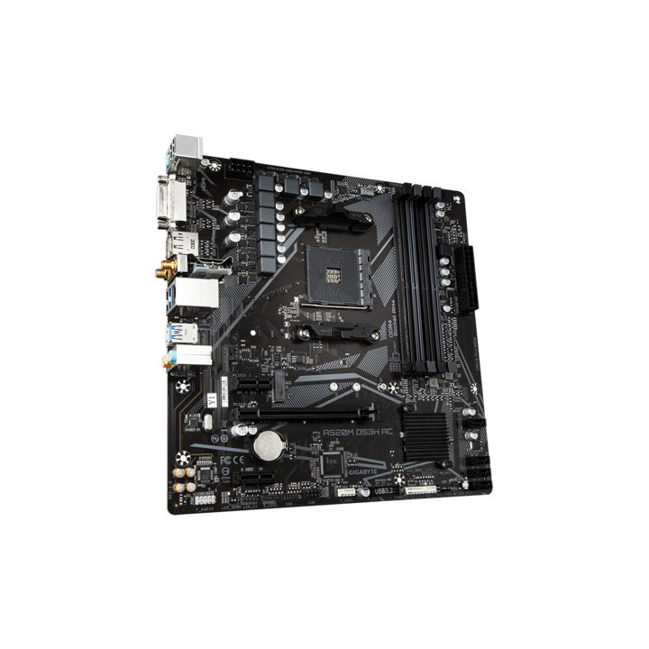 GIGABYTE A520M DS3H AC motherboard AMD A520 Socket AM4 micro ATX