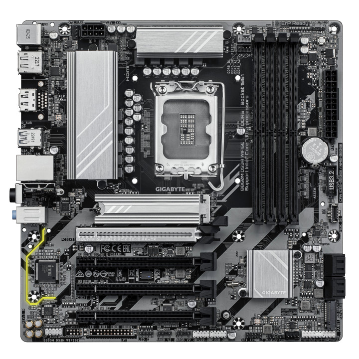 GIGABYTE B860M DS3H WIFI6E motherboard Intel B860 LGA 1851 (Socket V1) micro ATX