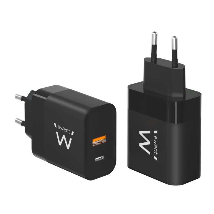 Ewent EW1327 carregador de dispositivos móveis Universal Preto AC Carregamento rápido Interior