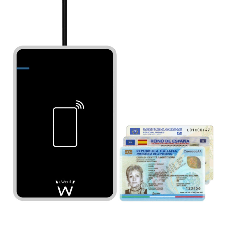 Ewent EW1053 leitor de cartões magnéticos USB Preto