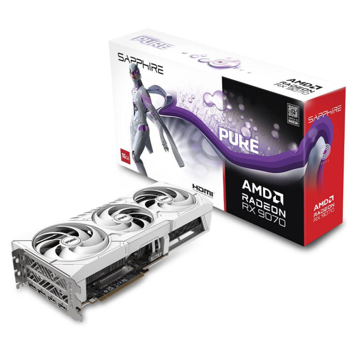 Gráfica Sapphire PURE Radeon RX 9070 AMD 16 GB GDDR6